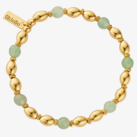 Chlobo Gold Good Fortune Aventurine Bracelet