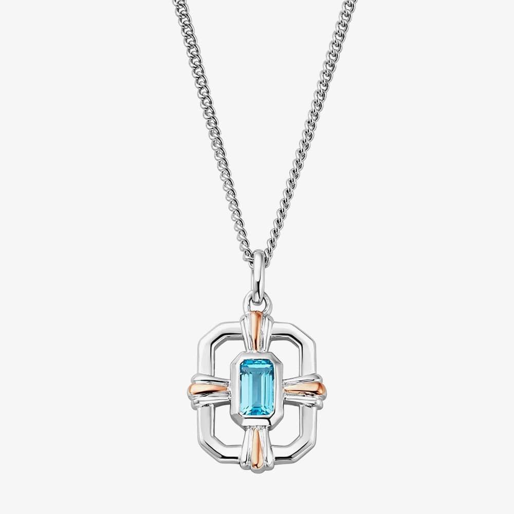 Clogau Enchanted Gateways Silver and Swiss Blue Topaz Pendant