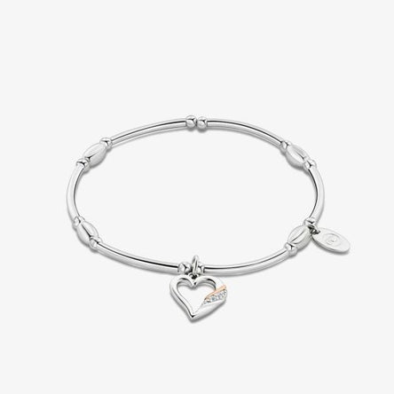 Clogau Past Present Future Heart Silver Affinity Bracelet