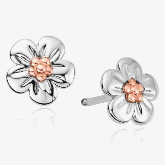 Clogau Forget Me Not Silver Stud Earrings