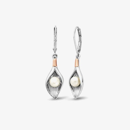 Clogau Beachcomber Shell Silver and Pearl Earrings