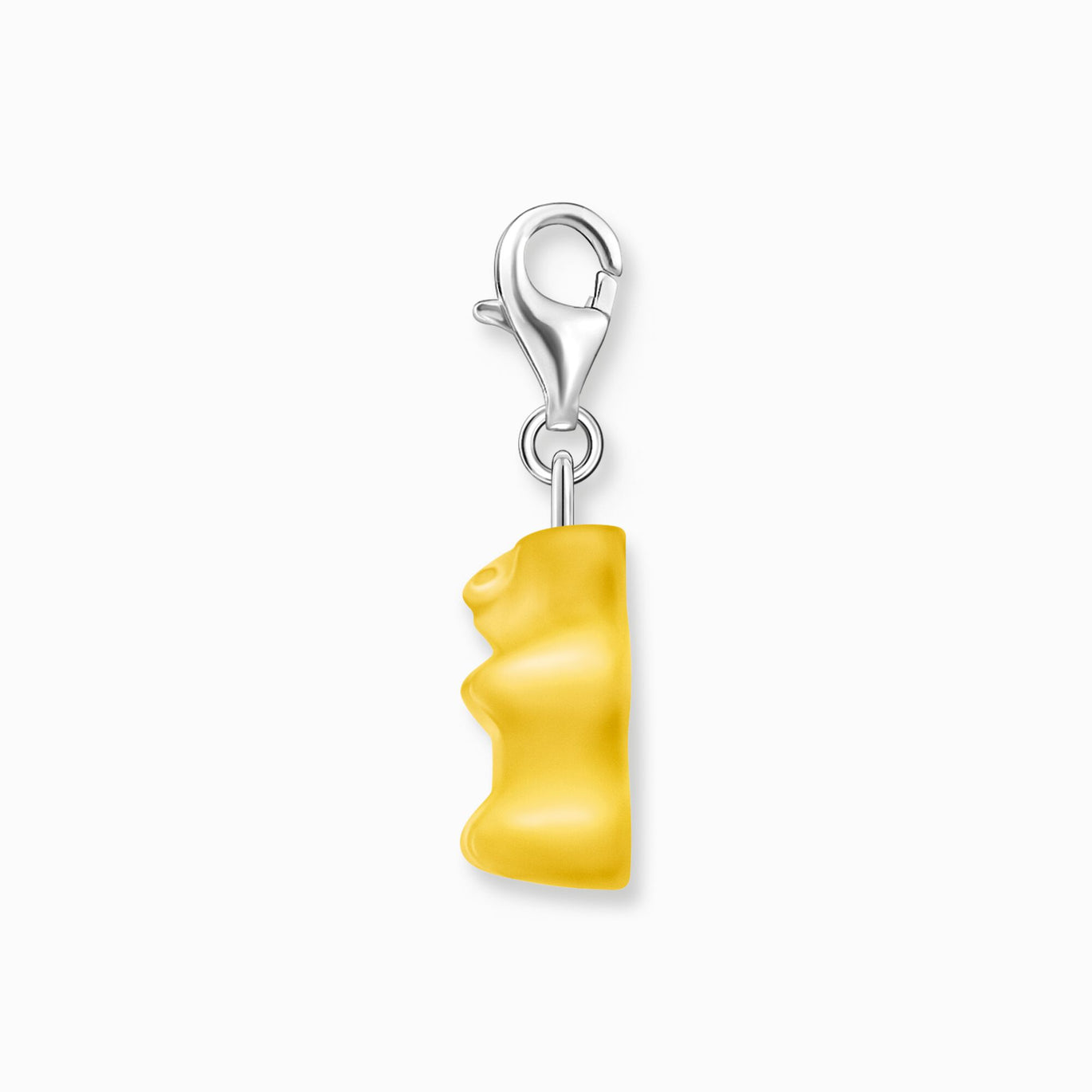 Thomas Sabo Silver Charm Pendant Goldbears In Yellow