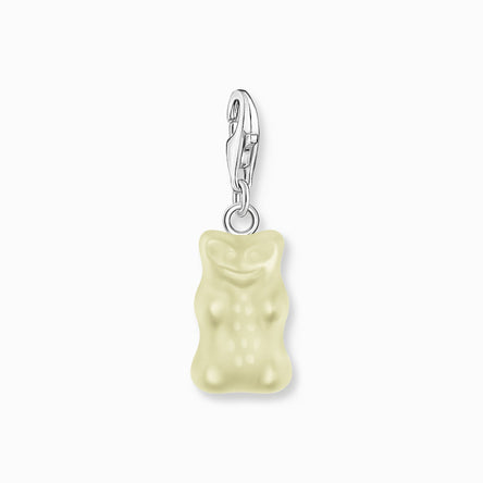 Thomas Sabo Silver Charm Pendant Goldbears In White