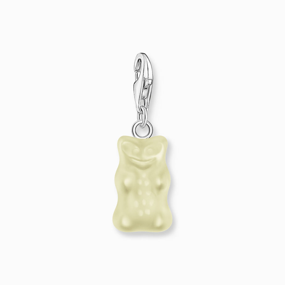 Thomas Sabo Silver Charm Pendant Goldbears In White