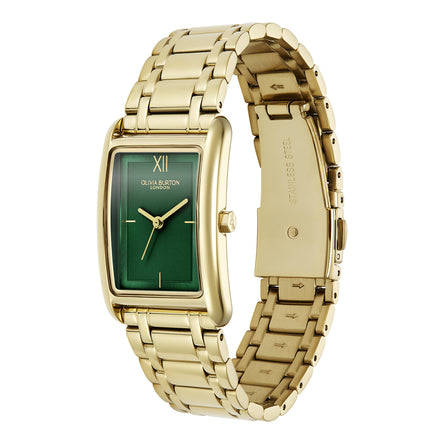 Olivia Burton 23mm Grove Forest Green And Gold Watch