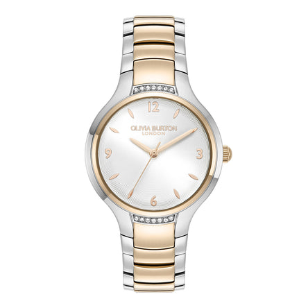 Olivia Burton 34mm Lea White And Two Tone Watch