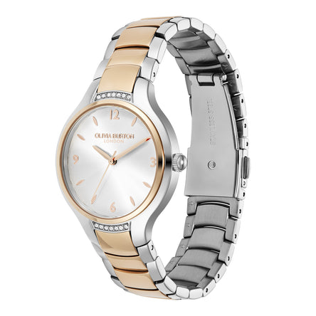 Olivia Burton 34mm Lea White And Two Tone Watch