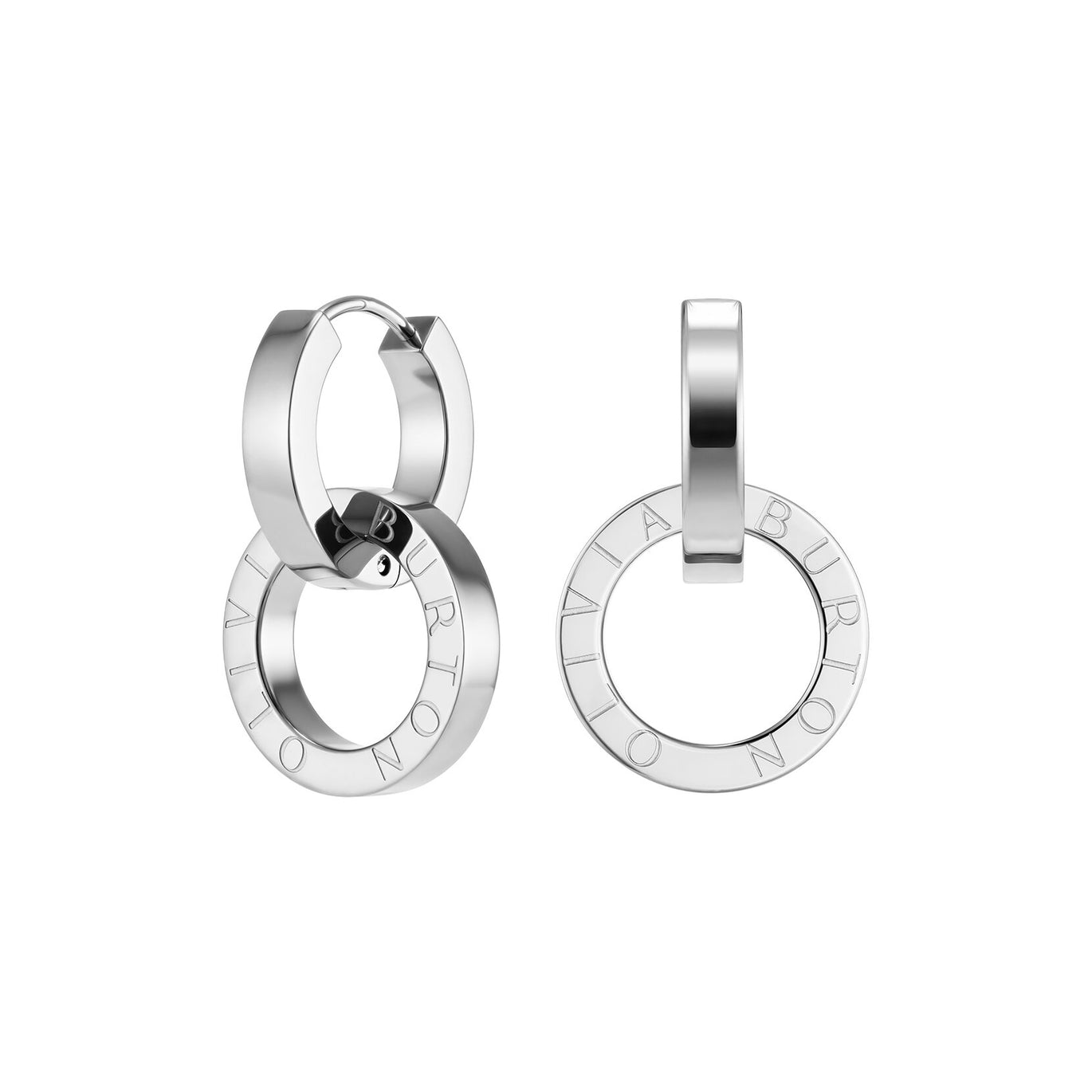 Olivia Burton Honeycomb Toggle Silver Hoop Earrings