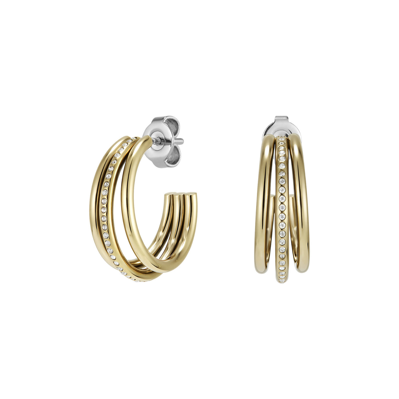 Olivia Burton Ever Stacked Claw Gold Hoop Earrings