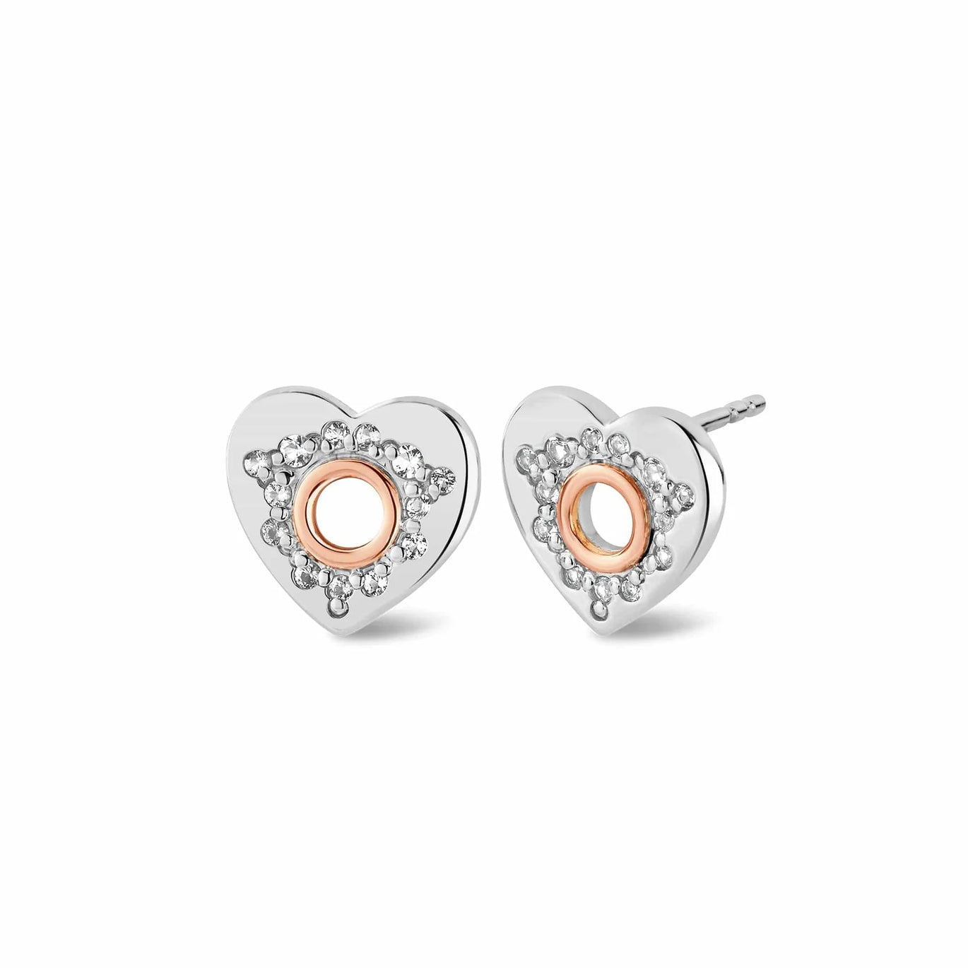 Clogau Cariad Sparkle Silver Stud Earrings