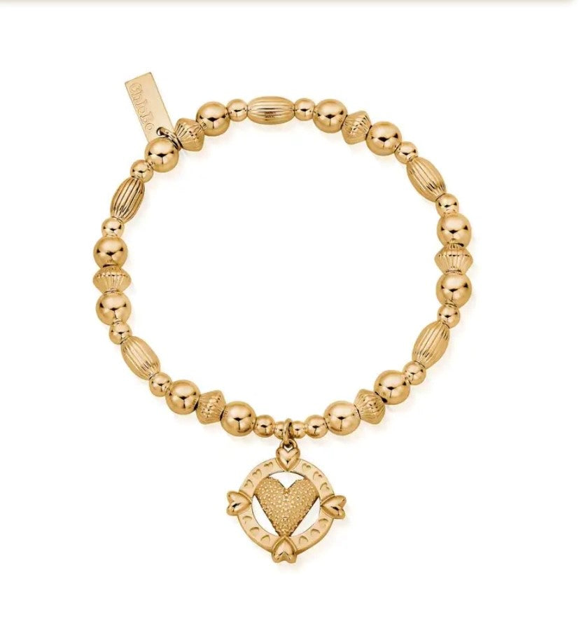 Chlobo Gold Follow your Heart Bracelet