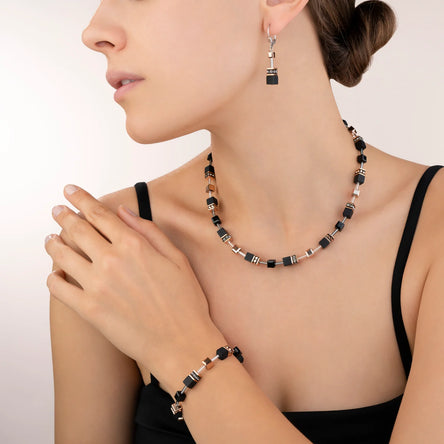 Coeur De Lion GeoCUBE® Black Onyx & Rose Gold Bracelet