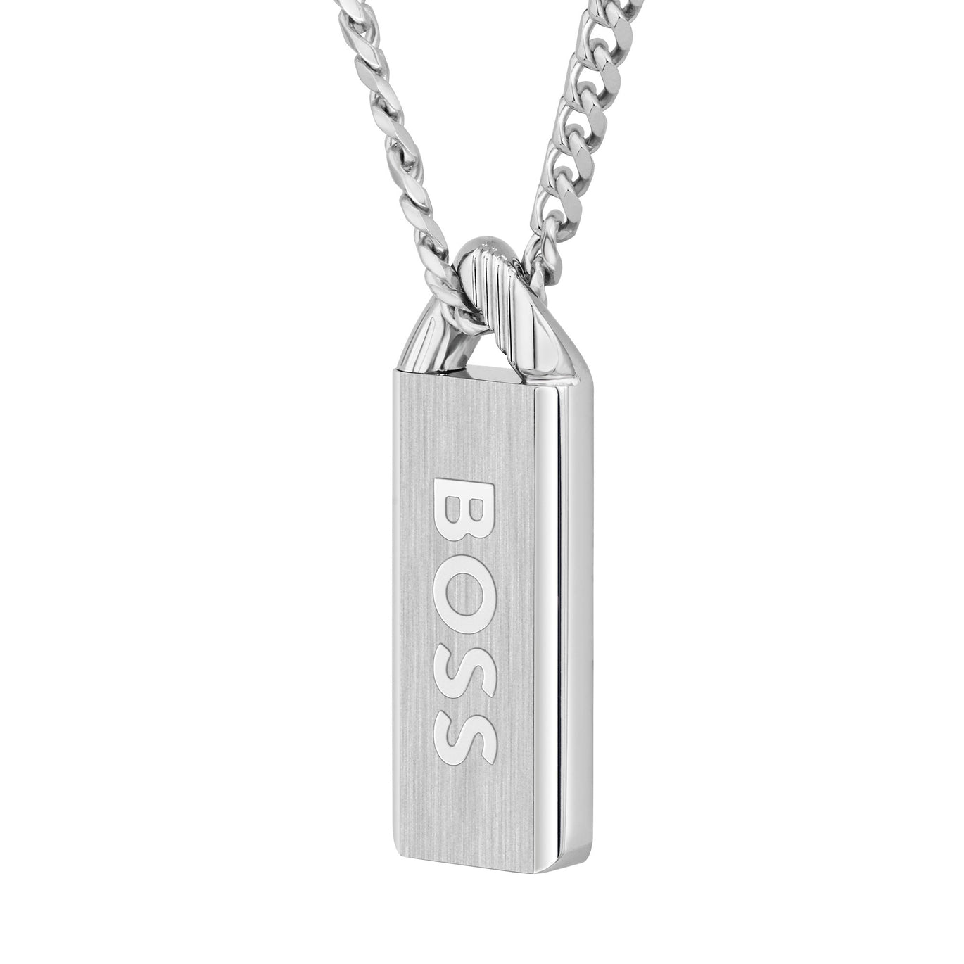 Boss Stainless Steel Gents Logo Necklace