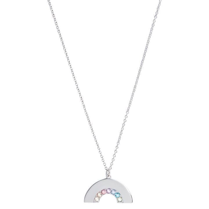 Olivia Burton Silver Rainbow Pendant Necklace