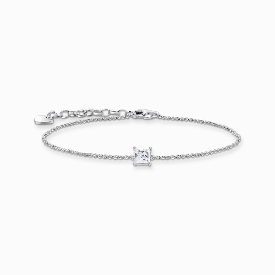 Thomas Sabo Silver Bracelet With Square Cubic Zirconia