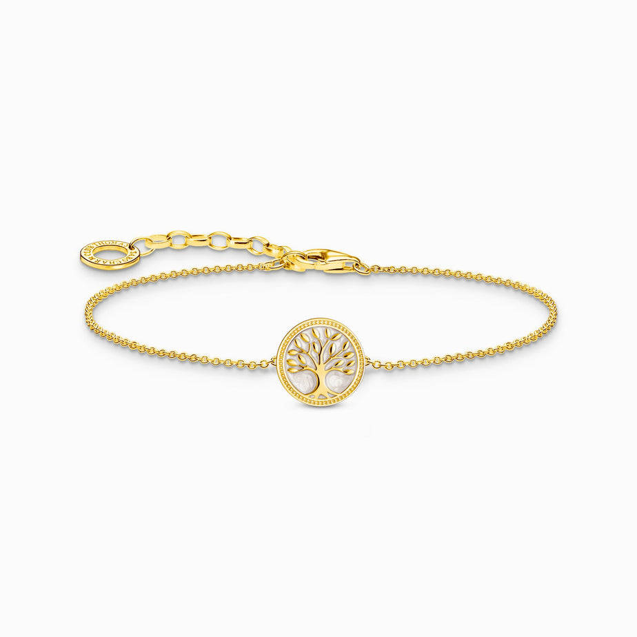 Thomas Sabo Gold-Plated Bracelet with Tree of Love Pendant and Cold Enamel