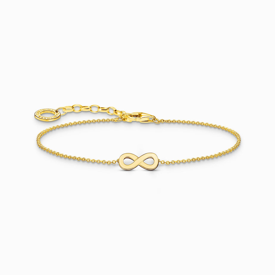 Thomas Sabo Gold-plated bracelet with infinity pendant