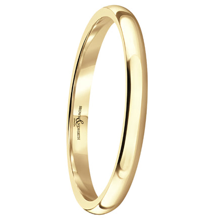 18ct Yellow Gold 2.5mm Medium Court Wedding Ring