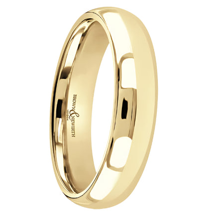 18ct Yellow Gold 5mm Medium Court Wedding Ring