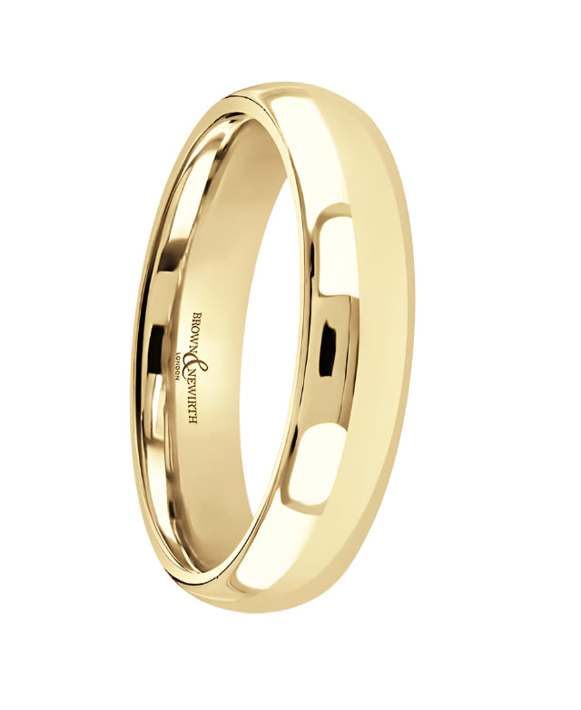 18ct Yellow Gold 5mm Medium Court Wedding Ring