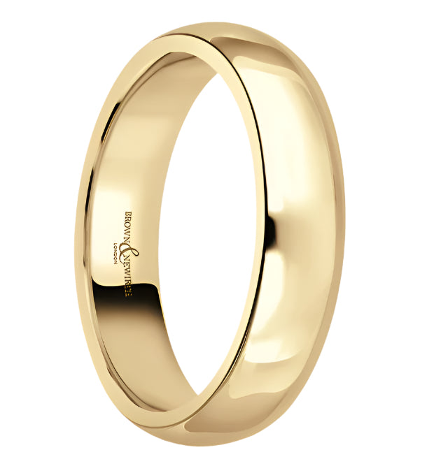 18ct Yellow Gold Heavier Court Wedding Ring