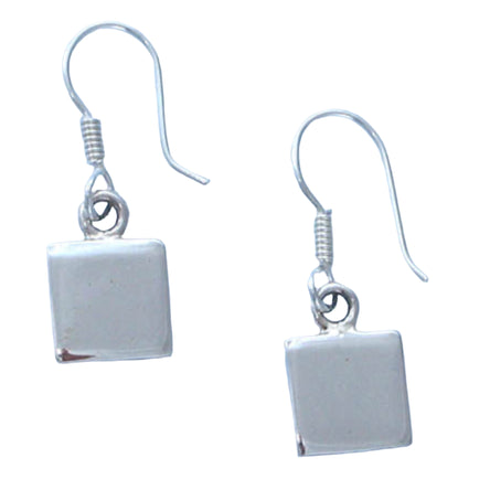 Out Of Mexico Silver Square Drop Earrings