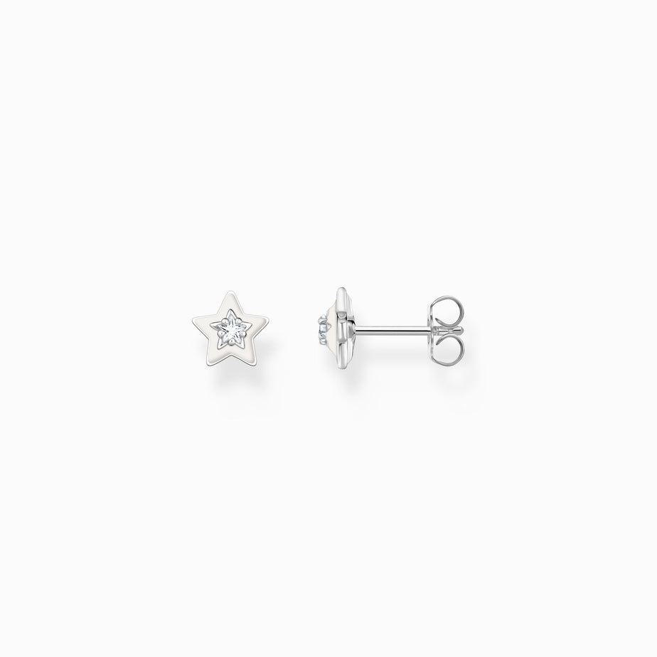 Thomas Sabo White Star Stud Earrings