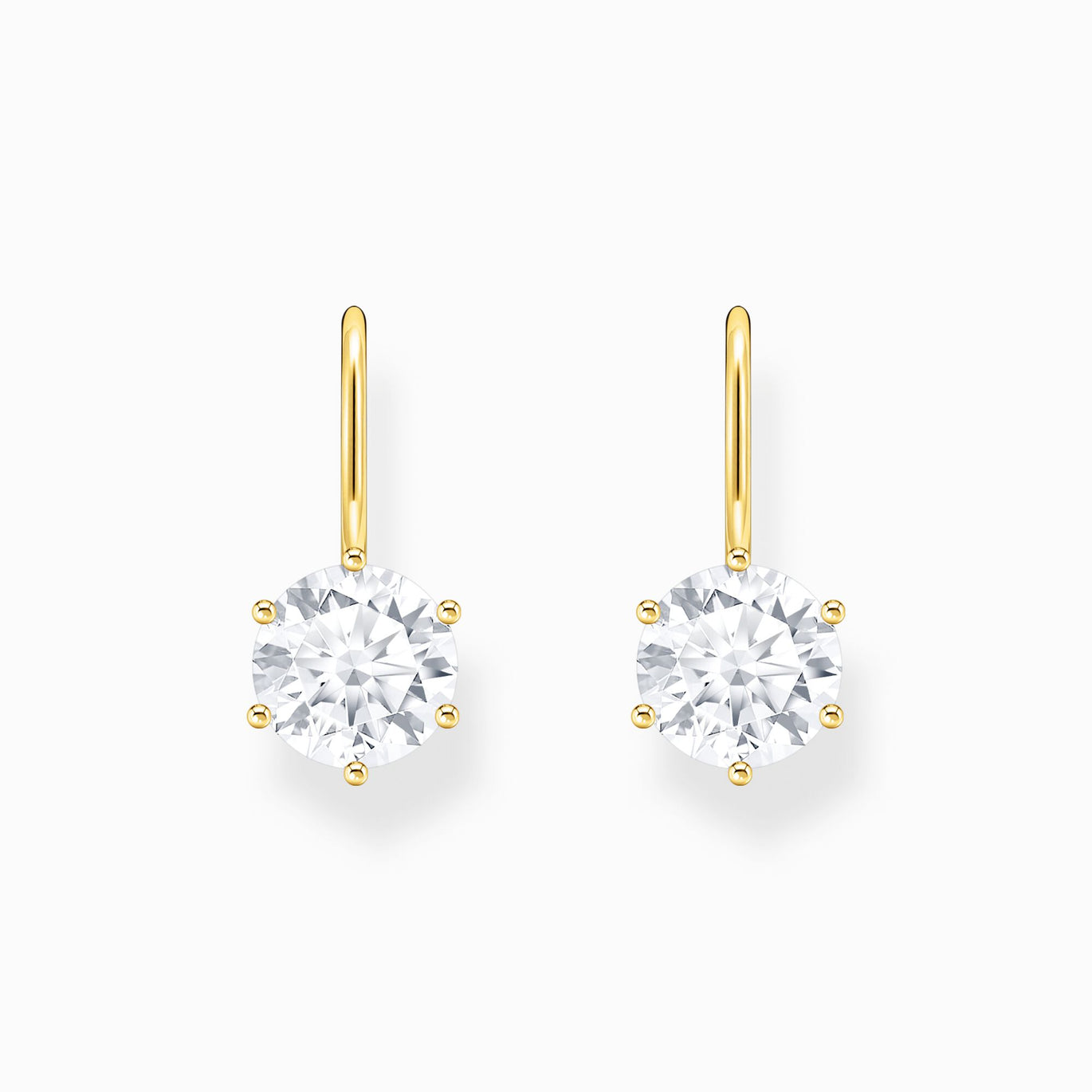 Thomas Sabo Gold-Plated Earrings with White Zirconia