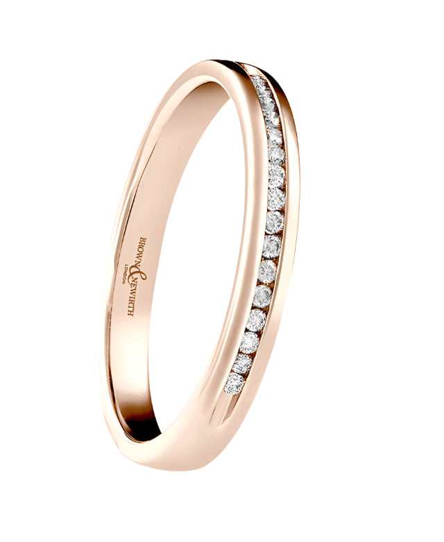 18ct Rose Gold Diamond Wedding Ring 0.007ct