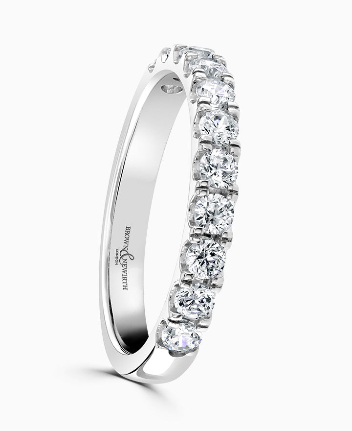 18ct White Gold Claw Set Diamond Eternity/ Wedding Ring