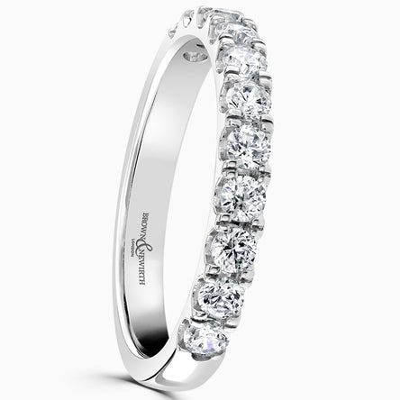 18ct White Gold Claw Set Diamond Eternity/ Wedding Ring