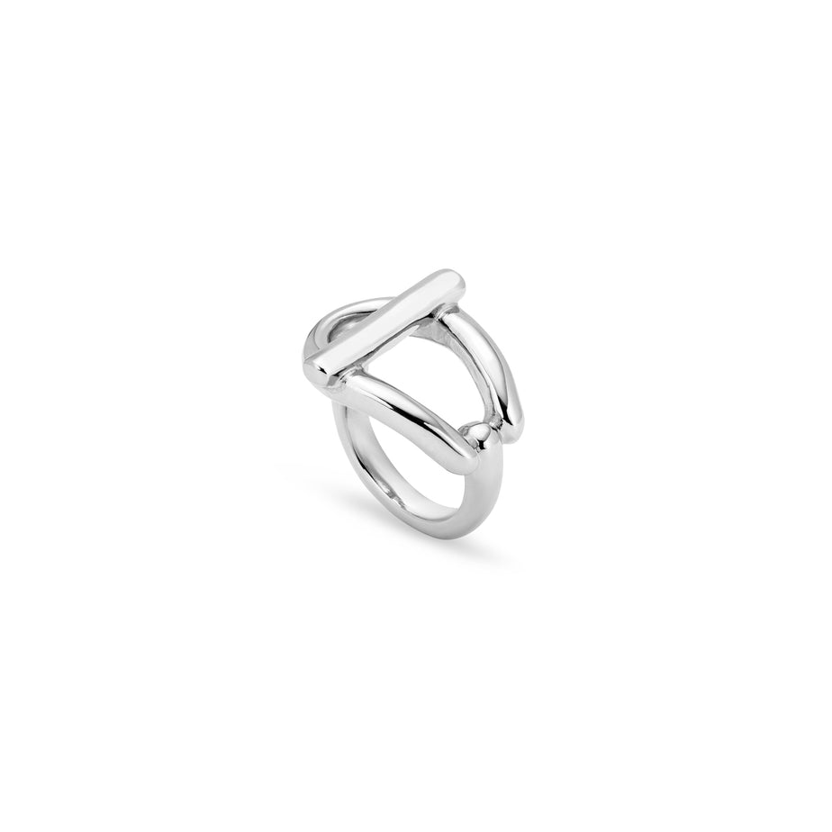 Uno De 50 Sterling Silver-Plated Ring