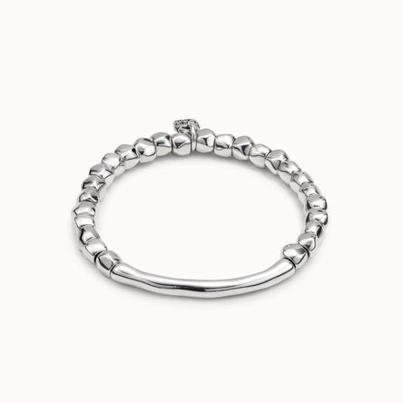 Uno De 50 Sterling Silver-plated Bracelet With Tubular Piece