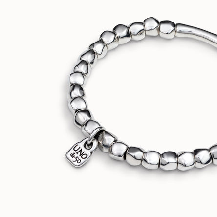 Uno De 50 Sterling Silver-plated Bracelet With Tubular Piece