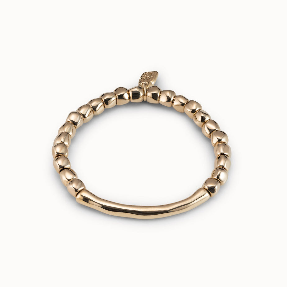 Uno De 50 18K Gold-plated Bead Bracelet