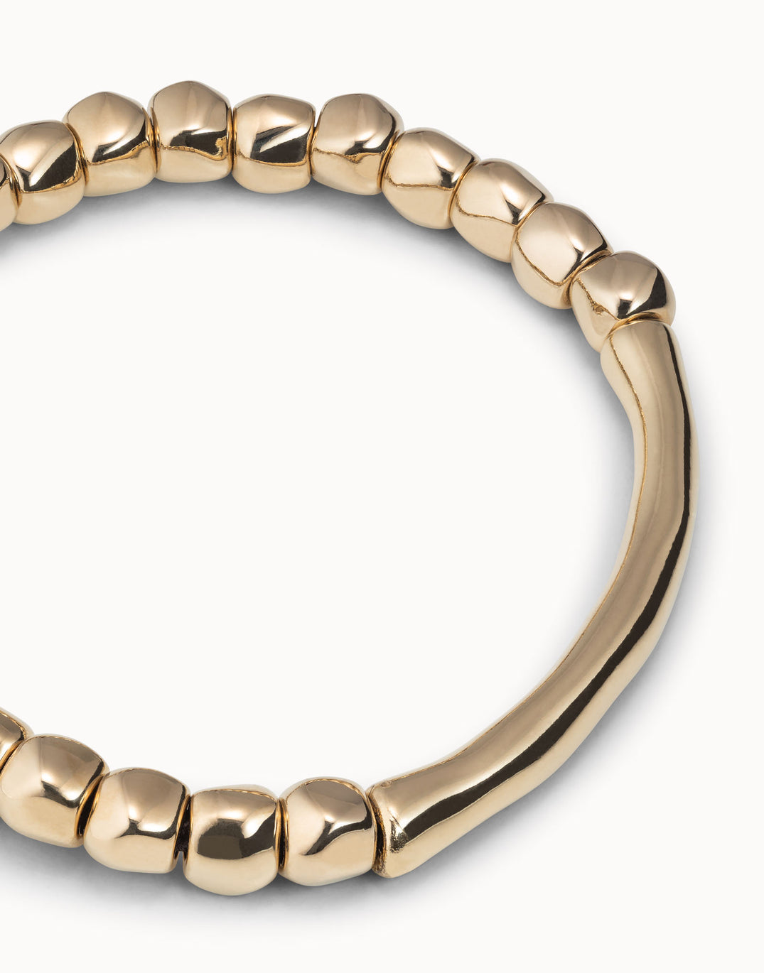 Uno De 50 18K Gold-plated Bead Bracelet