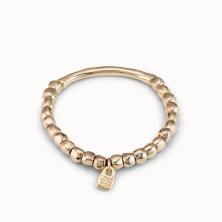 Uno De 50 18K Gold-plated Bead Bracelet