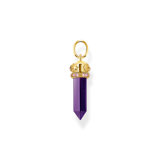 Thomas Sabo Yellow-Gold Plated Pendant With Imitation Amethyst