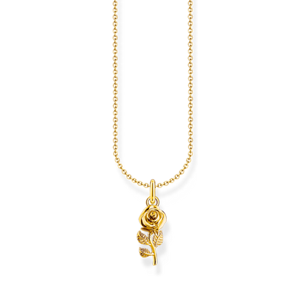 Thomas Sabo Gold-Plated Necklace With Rose Pendant