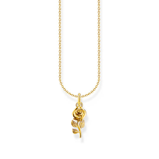 Thomas Sabo Gold-Plated Necklace With Rose Pendant