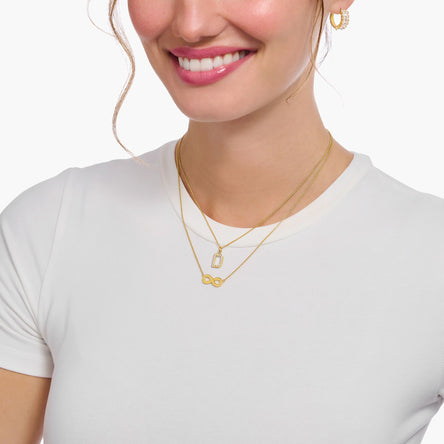 Thomas Sabo Gold-plated Necklace With Infinity Pendant