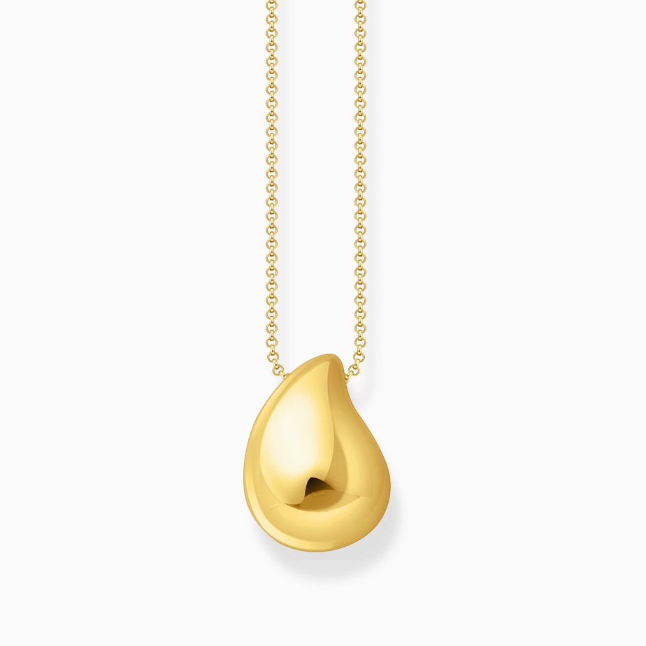 Thoma Sabo Gold-plated Necklace With Pendant In Organic Drop-Shape