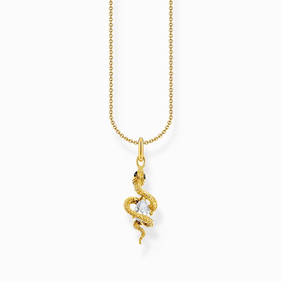 Thomas Sabo Yellow Gold-Plated Snake Necklace