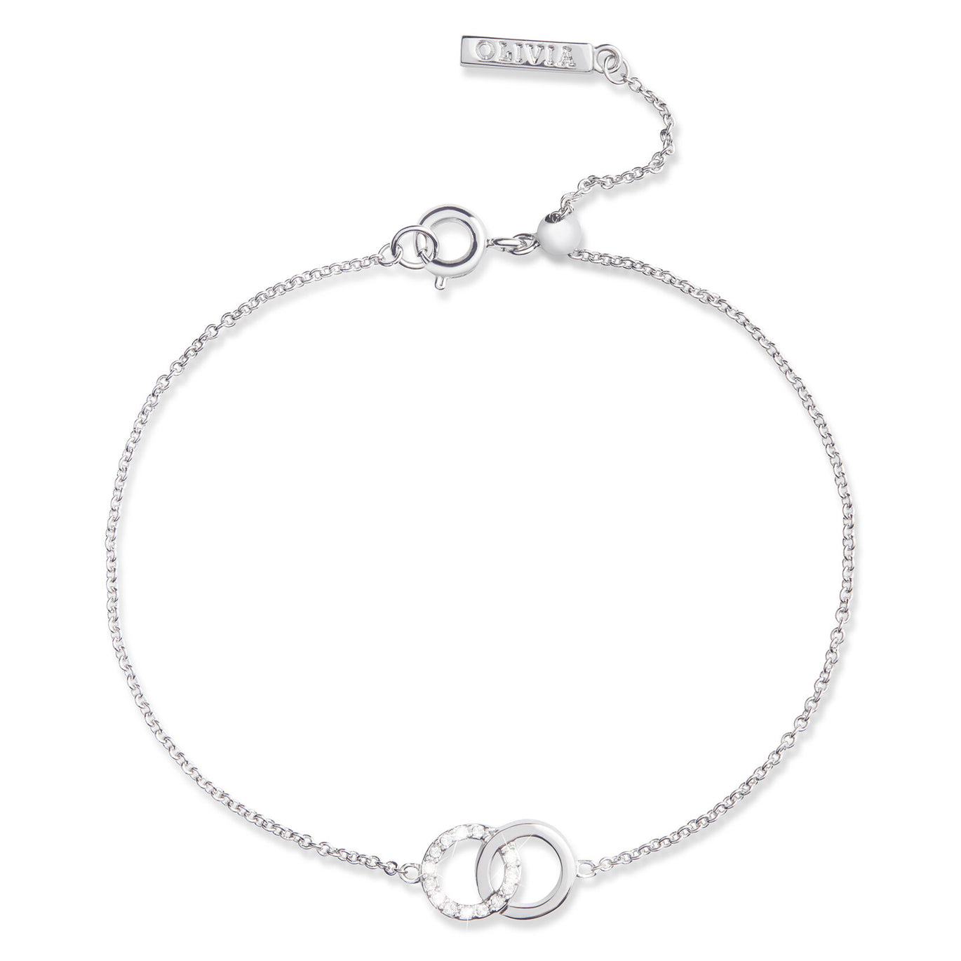 Olivia Burton Classic Silver Interlink Bracelet