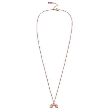 Olivia Burton Rose Gold Tone Rainbow Pendant Necklace