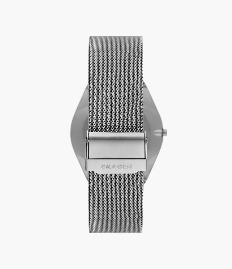 SkagenMen's Grenen Blue Dial Steel Mesh Bracelet