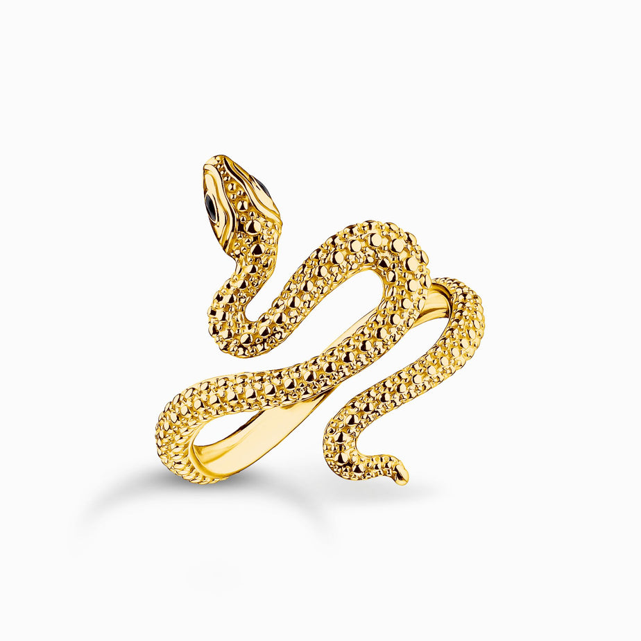 Thomas Sabo Yellow Gold-Plated Snake Ring