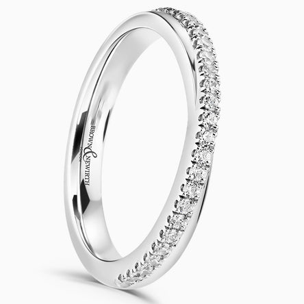 18ct White Gold Bow Tie Shaped Diamond Wedding Ring