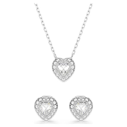 Ariana Grande x Swarovski set Mixed cuts, Heart, White, Rhodium plated