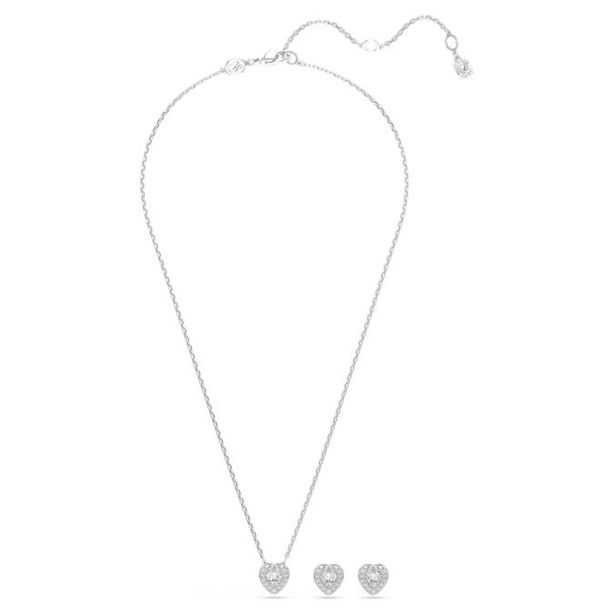 Ariana Grande x Swarovski set Mixed cuts, Heart, White, Rhodium plated